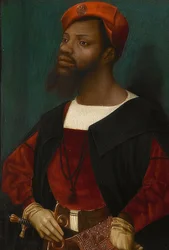 Porträtt av en afrikan (Christophle le More?). Omkring 1525-30