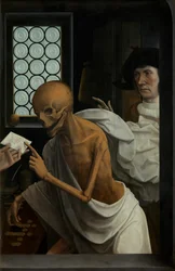 Detalj av Death and the Miser, c.1515-21 (olja på panel)