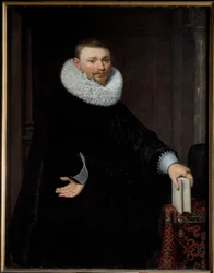 porträtt av mr. Fredag ​​Van Vollenhoven Jr. Målning av Jan Van Ravesteyn (cirka 1570 - 1657) Ec. Hol., omkring 1620. Olja på duk. Mått: 1,31 X 1,03 m. Lille, Museum of Fine Arts