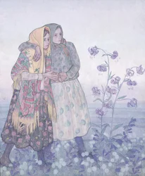 Procession av polska höglandskvinnor, ca 1910 (tempera på duk)