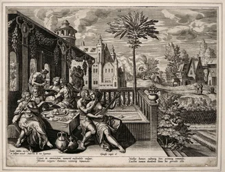 Första Mosebok Kapitel 6, vers 9, ca 1600 (gravyr på vävt papper)