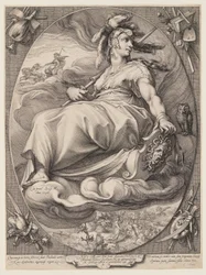 Pallas Athena, från Tre gudinnor sittande i molnen