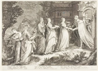 Tallrik fyra, från Five Wise and Five Foolish Virgins