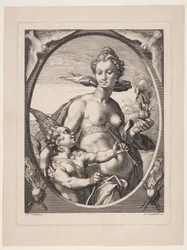 Venus och Amor, från Tre hedniska gudar eller gudinnor
