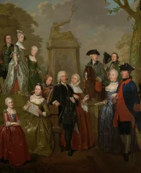 Porträtt av Theodorus stift i Vliet och hans familj Porträtt av Theodorus stift av Vliet och hans familj