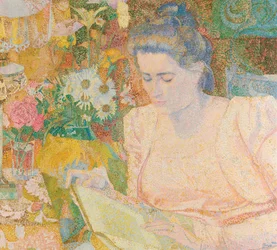 Porträtt av fru Marie Jeannette de Lange, ca 1900