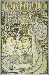 Affisch för Delft Salad Oil, pub.1894 (färg litho)
