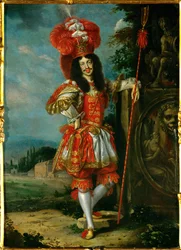 Kejsar Leopold I i teaterkostym, troligen under en herdespelning, "La Galatea" (koppar)