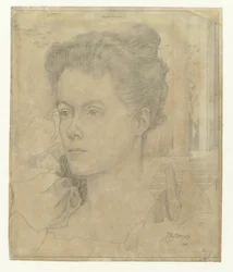Porträtt av Jan Toorops fru Annie Hall eller hennes syster Janet Hall