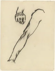 Studieblad med arm och hand