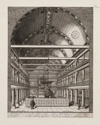 Interiör av den portugisiska synagogan i Amsterdam