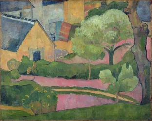 Gårdsgård på Le Pouldu, ca 1892 (olja på duk)
