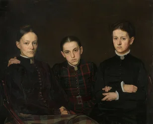 Porträtt av Cornelia, Clara och Johanna Veth. 1885
