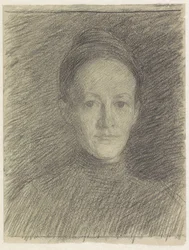 Porträtt av fröken C.J. veth