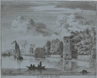 Utsikt över Savenhouts hembygdsgård i Haarlem The Hofstede Sparenhout (titel på objekt) Landskap i Haarlem-området (serietitel) Gesigten utanför Haarlem, Gjort av. J.V.V. (serietitel på objekt)