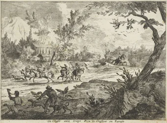 Vargjakt i Conflans, Savoie La Chasse aux Loups Prez de Conflans en Savoije (titel på objekt) Faces in Savoie (serietitel)