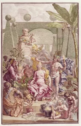 Frontispice av "Hortus Cliffortianus" av Carl Linnaeus (1707-78)