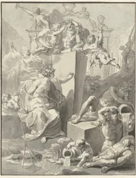 Design för titelbladet av W. van der Hoeven, Westermeer, 1721