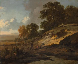 Landskap med jägare