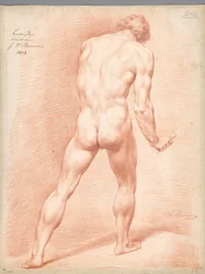 Stående manlig naken, bakifrån (1:a pris 1803)