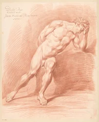 Sittande man naken, framifrån (3:e pris 1800)