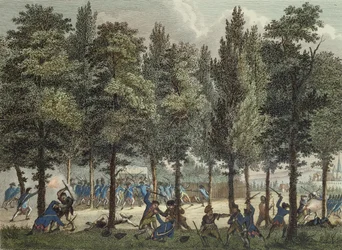 Marseillais på Champs-Elysees, 30 juni 1792, graverad av Reinier Vinkeles (1741-1816) och Daniel Friday (1765-1822)