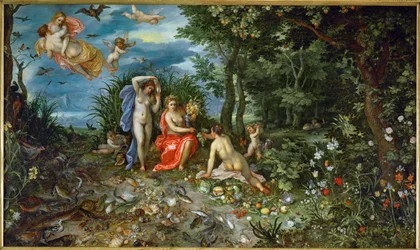 Ceres och de fyra elementen (målning på koppar)