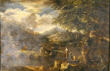 Landskap med herdar (olja på duk) (se även 242155)