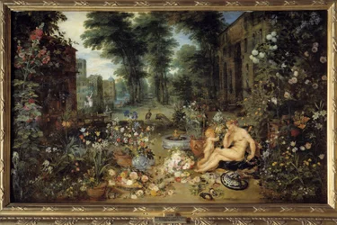 Lukt. Allegori om de fem sinnena Målning av Jan I Brueghel Dit De Velours (1568-1625)