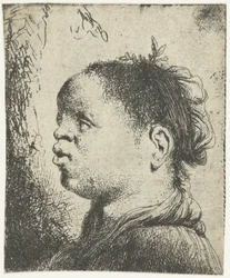 Svart kvinna, ca 1650 (etsning)