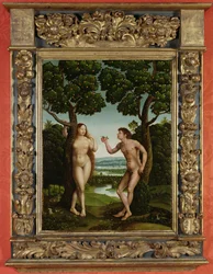 Adam och Eva (olja på panel)