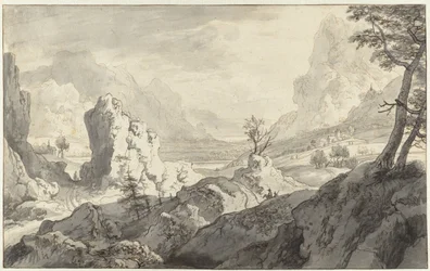 Imaginärt bergslandskap