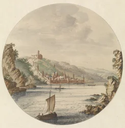Utsikt över staden Bacharach
