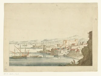 Utsikt över en italiensk hamn