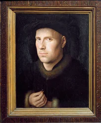 Porträtt av Jan De Leeuw (olja på trä