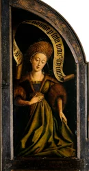 Gents altartavla. Adoration of the Mystic Lamb: Cumaean Sibyl, 1432.