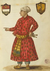 Antonio Manunzio i Mughal-regionen, av Jan Van Grevenbroeck, gravyr