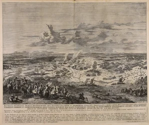 Accurata delineatio praelii Hochstetensis quo ingenti Gallorum et Bavarorum exercitu profligato caeso capto ...  Representation exacte de la fameuse bataille de Hochstet ...