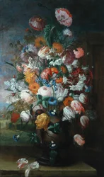 Blommor, studier med iris, 1682