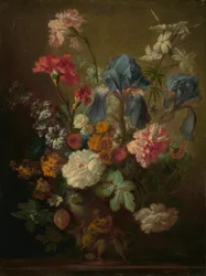 Vas med blommor, mitten av 1700-talet (Olja på duk)