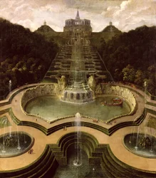 View of the Octagon over the Waterfalls and the Pools of Neptune, after 1716 