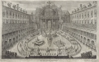 Karusell i Hofburg i Wien Balett till häst i samband med bröllopet mellan kejsar Leopold I och Margareta Theresia av Spanien (serietitel)