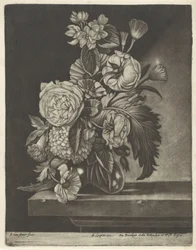 Blommor i en glasvas