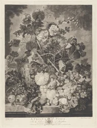 A Fruit Piece, graverad av Richard Earlom, 1781