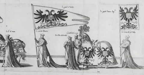 Banderoller vid kejsar Karl Vs begravningståg, 1559