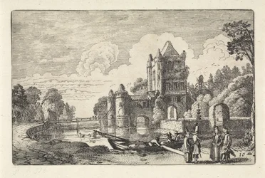 Landskap med Amsterdam Gate i Haarlem Landskap (serietitel) Amenissimae aliquot requculae (serietitel)
