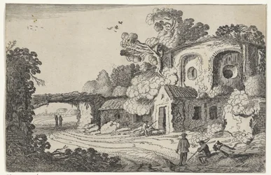 Landschap met oude burcht Ruiner i landskap (serietitel) Forntida ruiner och några av de vackraste regionerna (serietitel)