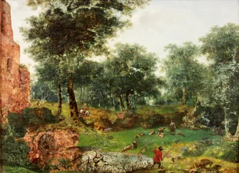 Skogslandskap, ca 1690-1700