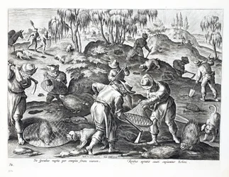 Gräva ut och fånga piggsvin, skylt 54, illustration från 