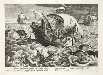 Hunting Sea Creatures, skylt 84, illustration från 